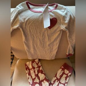 Carter’s Pajama set polar bear pink & gray girls size 7